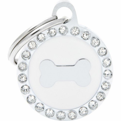 Kattinorge Myfamily Glam Strass Bein ID-merke Hvit