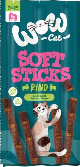 Wow Cat Soft Sticks Okse 6 X 5 G Wow Cat Soft Sticks Okse 6 X 5 G