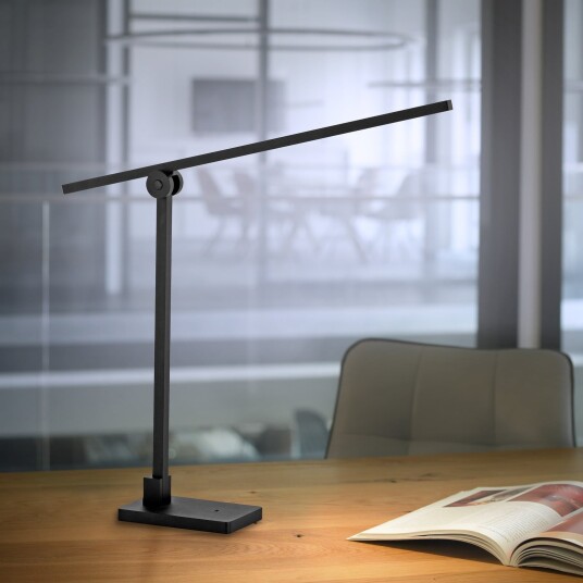 Bordlampe PURE PURE Grafo dimmbar Svart Arbeidsrom / kontor Metall Moderne 83.5 Svart
