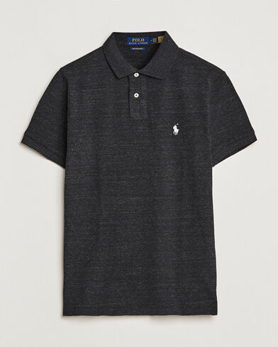 Polo Ralph Lauren Custom Slim Fit Polo Black Marl Heather Polo Ralph Lauren Custom Slim Fit Polo Black Marl Heather