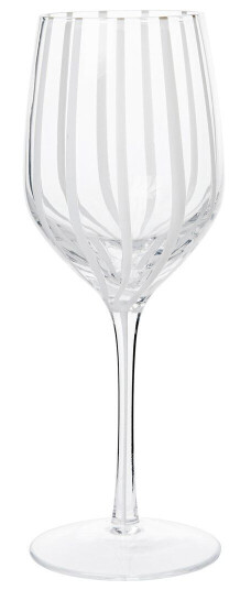 Broste Copenhagen Stripe hvitvinsglass 35 cl Clear-white stripes