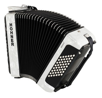Hohner Bravo II 48 Hvit silent key