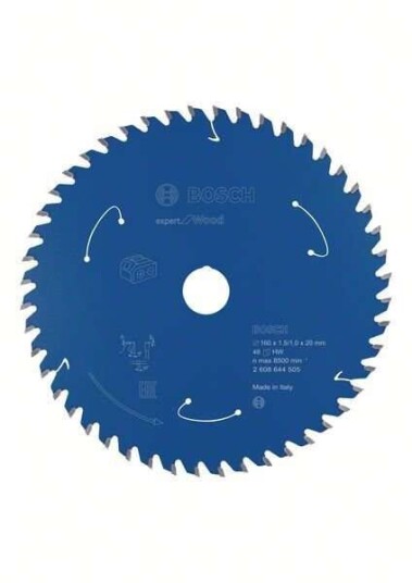 Bosch 160 mm Expert For Wood Sirkelsagblad med 48 Tenner for Batteridrevne Sager
