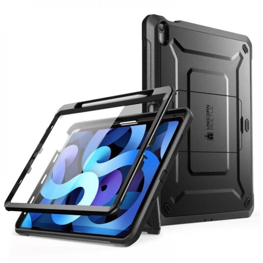 SUPCASE iPad Air (2022/2020) Håndverker Deksel - Supcase Unicorn Beetle Pro Deksel med Skjermfilm - Svart SUPCASE iPad Air (2022/2020) Håndverker Deksel - Supcase Unicorn Beetle Pro Deksel med Skjermfilm - Svart