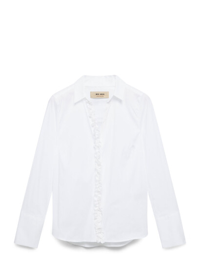 MOS MOSH Mmsybel Satin Shirt - White - XS MOS MOSH Mmsybel Satin Shirt - White - XS