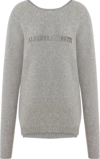Alberta Ferretti Dame Strikkevarer Grå S,