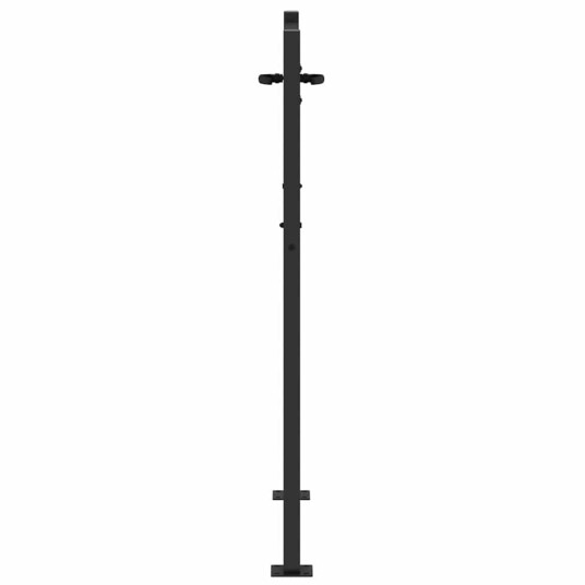 vidaXL Hageport, Hagedør 105x75 cm Corten stål firkantet design Svart