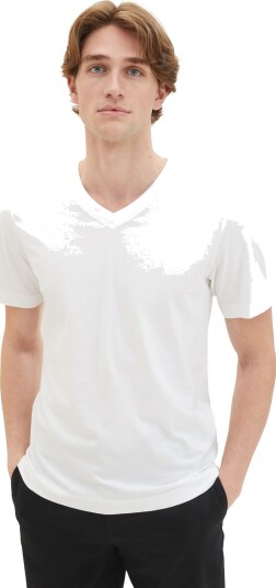 Tom Tailor Double Pack V Neck Tee White XXL