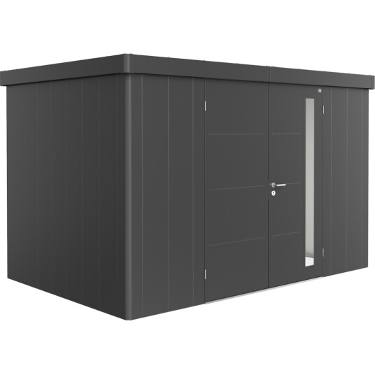 BIOHORT REDSKAPSBOD NEO 2D DOBBELDØRE, MØRK GRÅ METALLIC BIOHORT REDSKAPSBOD NEO 2D DOBBELDØRE, MØRK GRÅ METALLIC