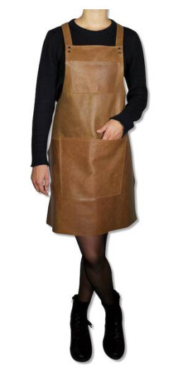 DUTCHDELUXES Suspender Forkle i skinn, Vintage Cognac DUTCHDELUXES Suspender Forkle i skinn, Vintage Cognac