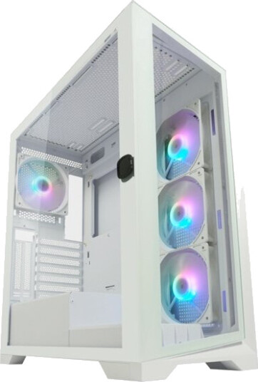 LC Power ATX Kabinett med RGB Belysning Hvit