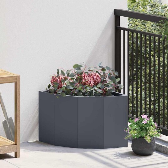 vidaXL Hjørne Plante Antrasitt 45 x 45 x 35 cm Stål