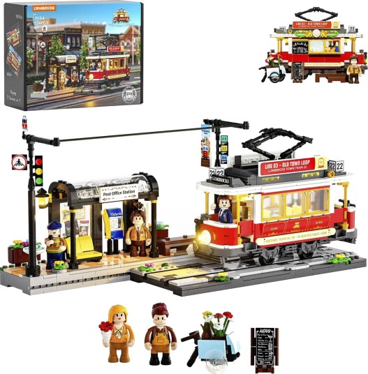 Lumibricks Historisk TrikkeOg Togstasjon Byggesett 16+ År 1274 Deler