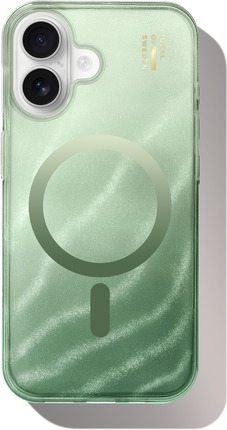 Ideal Of Sweden Clear MagSafe Mobildeksel til iPhone 16 - Sage Green