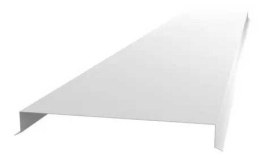 Vindskibesl Enkel 4" 2m Hvit