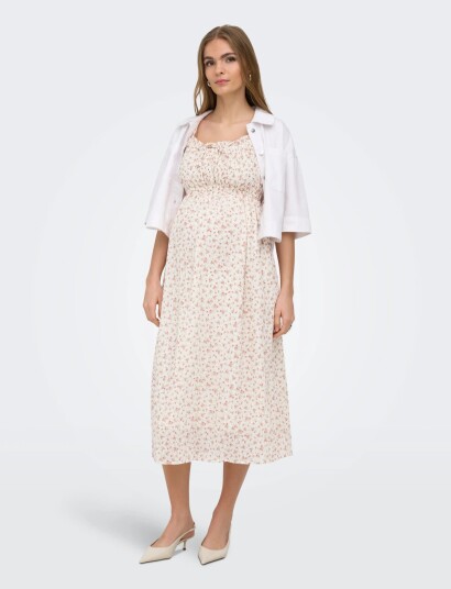 Only Maternity Olmmary Singlet Blk Dress Wvn Cream L Only Maternity Olmmary Singlet Blk Dress Wvn Cream L