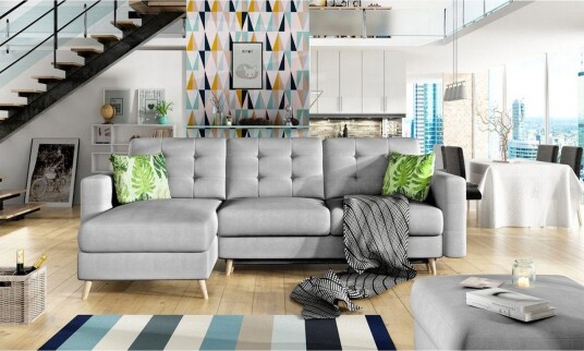 Seksjon Eltap Asgard L 248x93x162 cm Soro 83 Jungle 32 Hvit Mønster