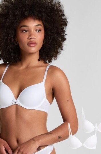 Hunkemöller 2 pakning med polstret spile BH Hvit