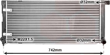 VAN WEZEL 58002042 Radiator motorkjøling