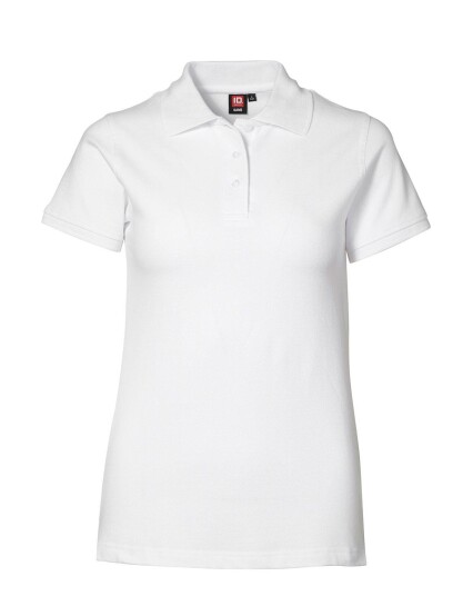 Id Feminin Stretch Polo Hvit