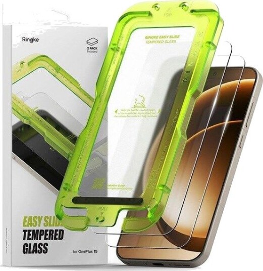 Ringke Easy Slide Herdet Glass 2-Pack for OnePlus 15 - Skjermbeskytter