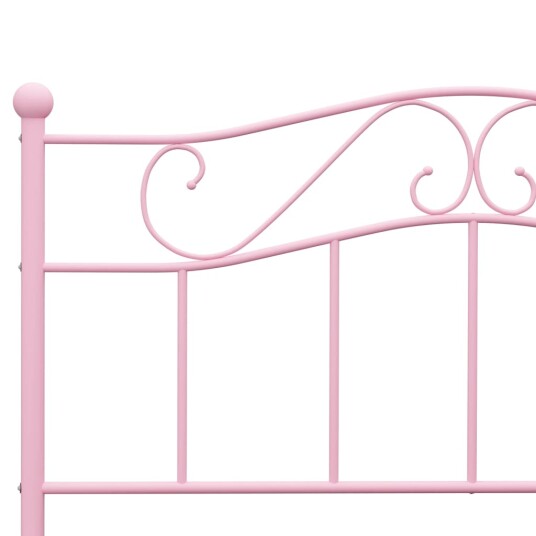 vidaXL Sengeramme rosa metall 160x200 cm vidaXL Sengeramme rosa metall 160x200 cm