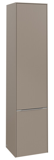 VILLEROY & BOCH SUBWAY 3.0 HØYSKAP 40X171 VENSTRE 2 DØRER TAUPE HÅNDTAK I KROM