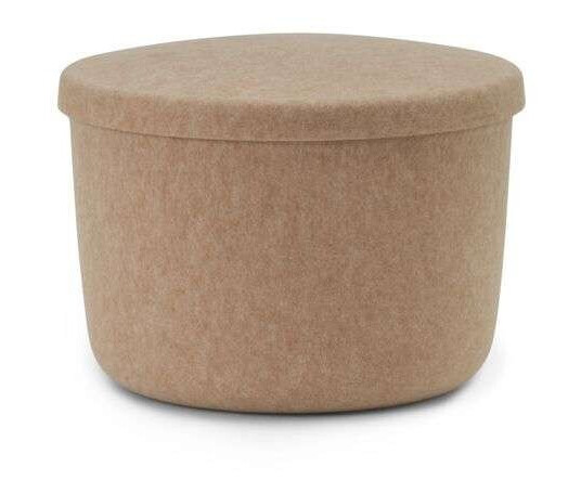 Normann Copenhagen - Hide Storage Pouf Small Sand Normann Copenhagen