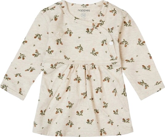 Noppies G Dress Ls Norton Aop   P611 OATMEAL MELANGE   68