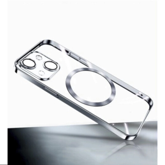 Mobildeksel MagSafe Transparent iPhone 15, Silver Mobildeksel MagSafe Transparent iPhone 15, Silver