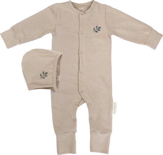 Moonboon Sleep Suit & Bonnet Giftbox 1 3 M. Beige 56/62CM