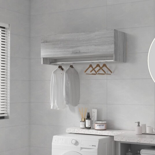 vidaXL Garderobe grå sonoma 100x32,5x35 cm konstruert tre