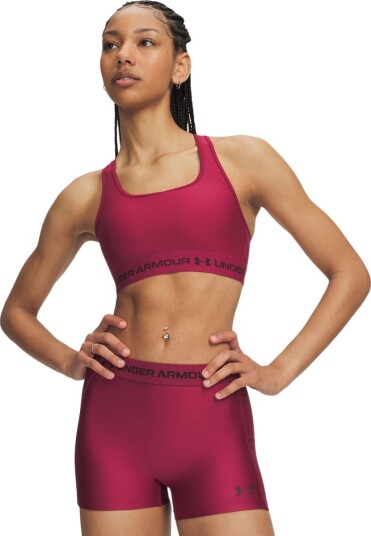 Under Armour Crossback Medium Support Sports BH Dame Rød S