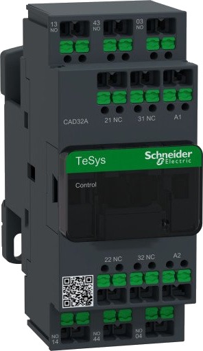 Schneider Electric Kontrollrelé Deca 3NO 2NC 3P 380V AC Snap-in, CAD32AQ7