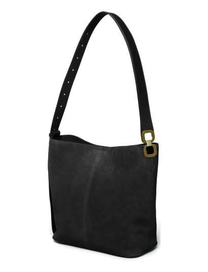 Ceannis Suede Tote Bag   Black   26X12X27CM