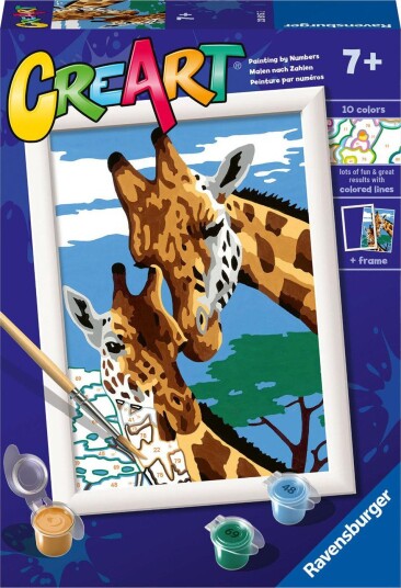 Ravensburger CreArt Mal etter nummer 7+ år Søte sjiraffer