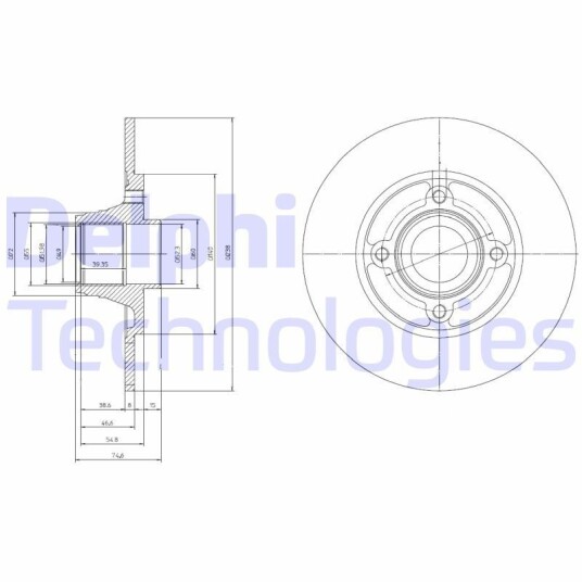 Bremseskive DELPHI BG9033RS