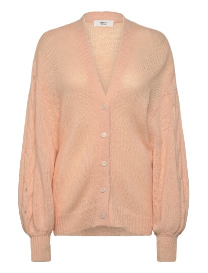 Gina Tricot Chunky Knitted Cardigan   Coral   M