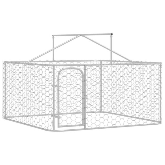 Vidaxl Utendørs Hundegård Med Tak 200X200X150 cm