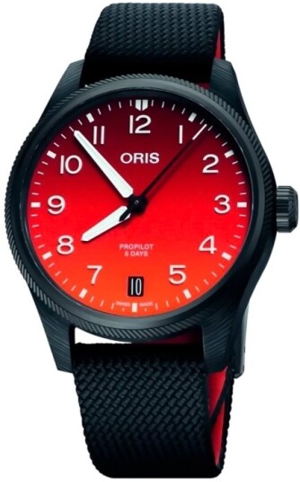 Oris Herreklokke 01 400 7784 8786 Set Propilot Rød/Tekstil Ø41 mm