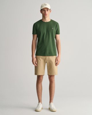 Gant Shorts i twill med slim fit DARK KHAKI 31