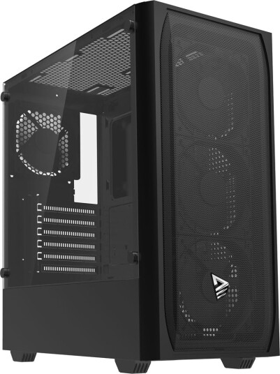 Savio Noctis Flow Cube Mini Tower ATX mATX Mini-ITX Svart