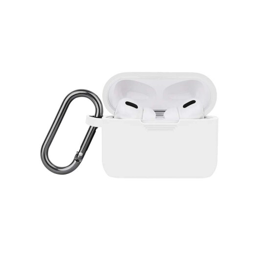 North Airpods Pro Protective Case Silikon Karabinhenger Hvit