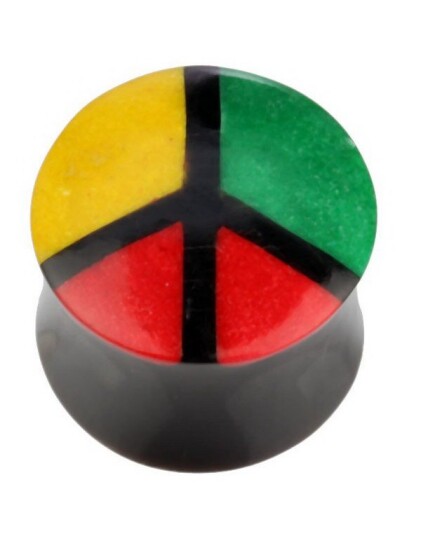 Jamaica Peace Organisk Piercing Plugg Strl 16 mm