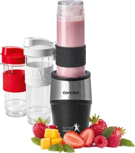 Concept SM3385 Blender - 500W, 2x570 ml drikkeflasker + 400 ml - Svart Concept SM3385 Blender - 500W, 2x570 ml drikkeflasker + 400 ml - Svart