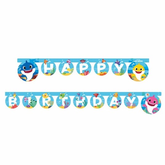 Globos Europe Girlander Happy Birthday Baby Shark