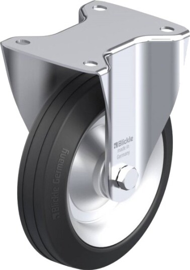 Blickle 41616 B-V 182R Faste Hjul, Hjuldiameter: 180 Mm, Bæreevne (Maks.): 170 Kg, 1 Stk.