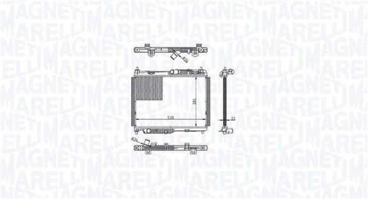 Radiator MAGNETI MARELLI 350213215600 Radiator MAGNETI MARELLI 350213215600