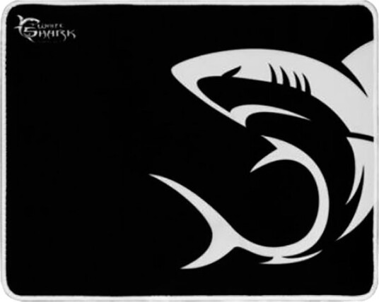 White Shark Musematte m/Design M 32x25cm Svart/Hvit