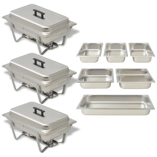 Varmefat sett 3 stk rustfritt stål 50529 Varmefat sett 3 stk rustfritt stål 50529